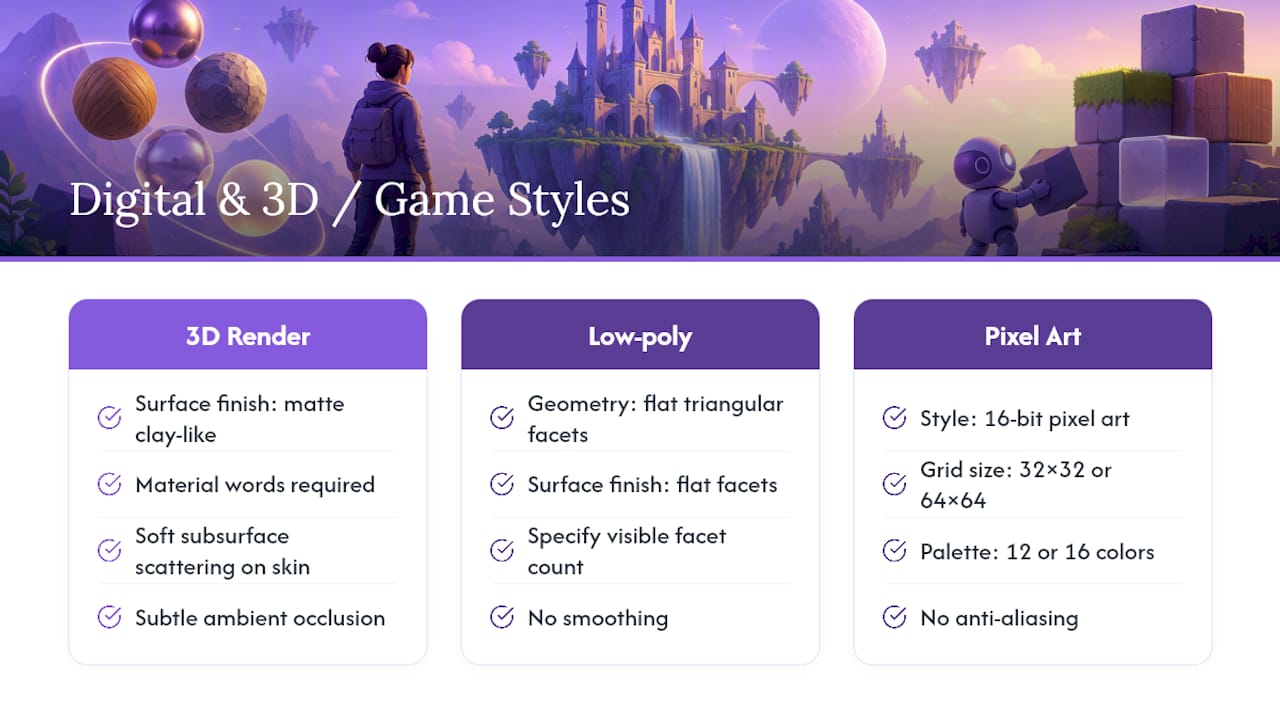 Digital art styles and their constraints